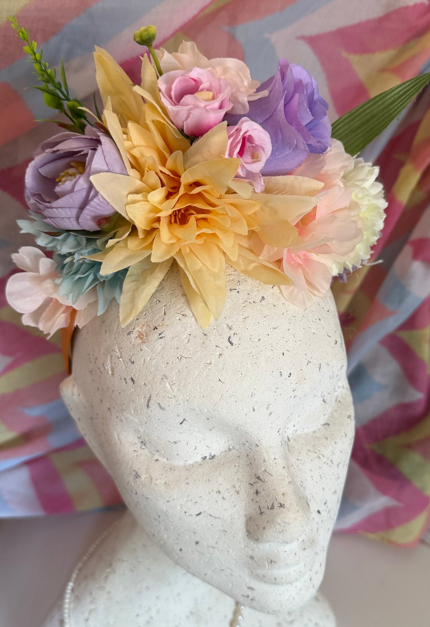 Purple Rose Upcycled Floral Festival Headband | Sustainable Hair Accessory | Handmade Boho Hairband | Eco Friendly Gift for Her
