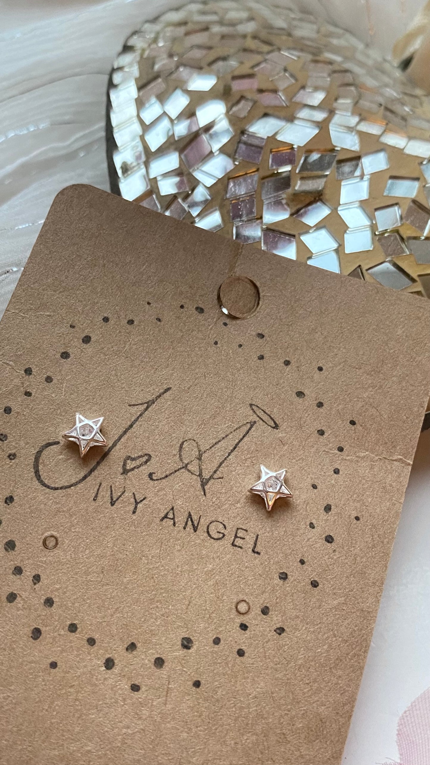 Star Stud Earrings ~ CZ