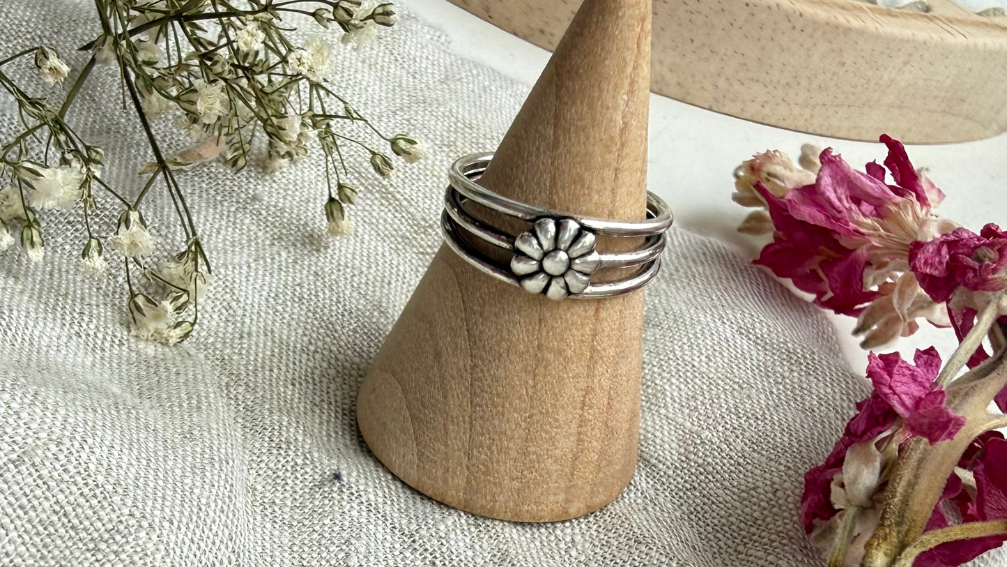 Daisy Triple Band 925 Toe Ring