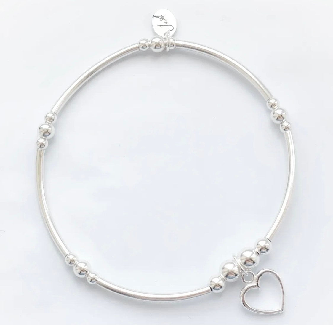Heart Bangle Style Bracelet