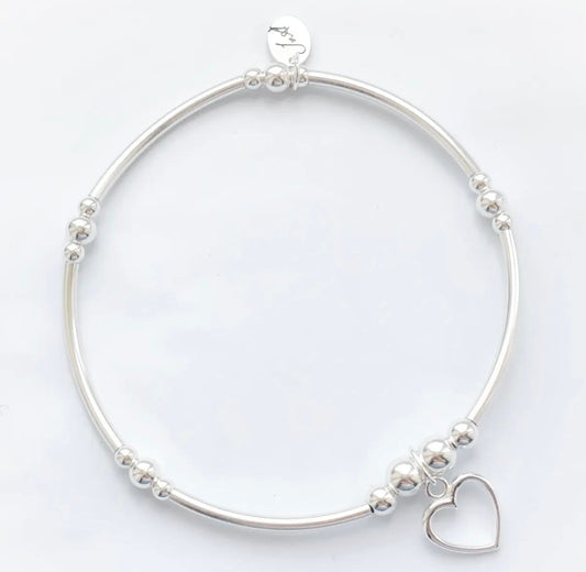 Heart Bangle Style Bracelet