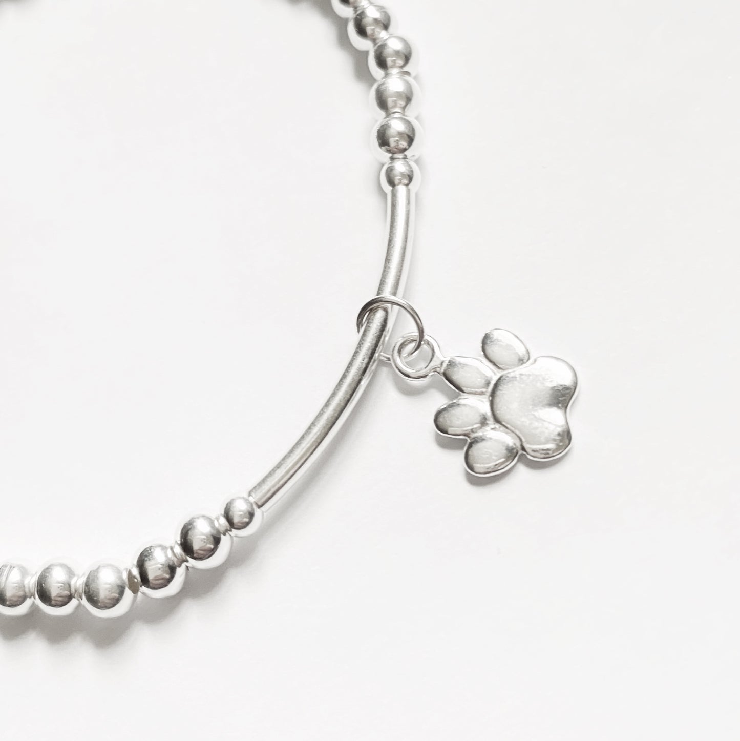 Paw Print Silver Bracelet