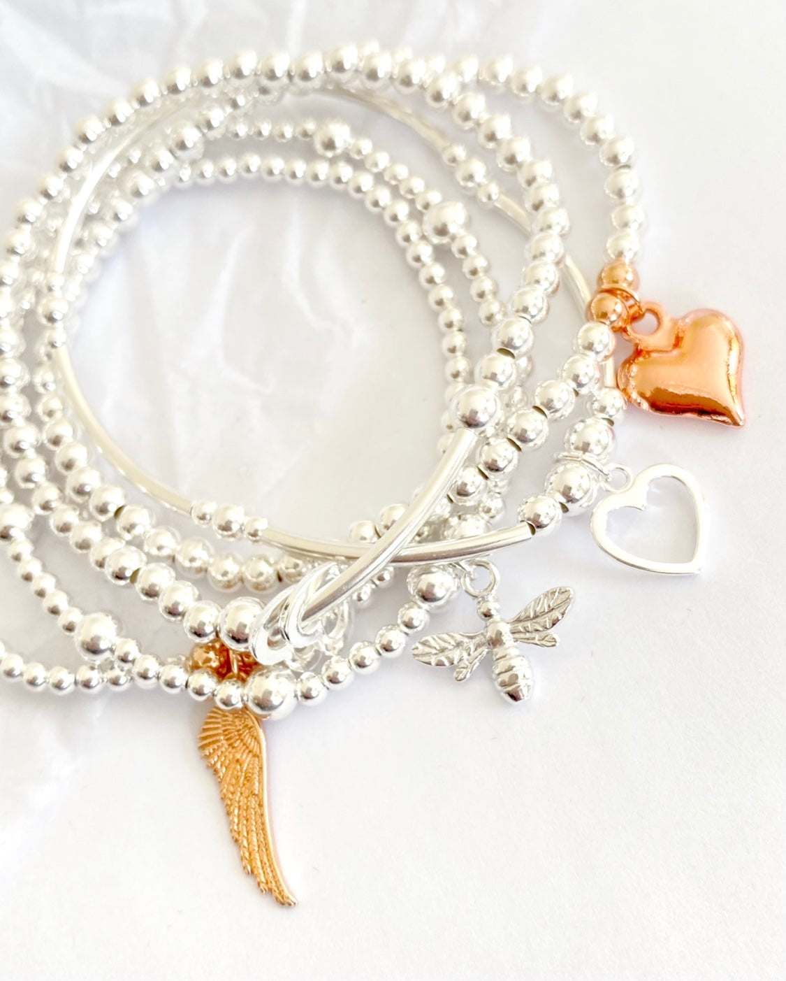 Heart Bangle Style Bracelet