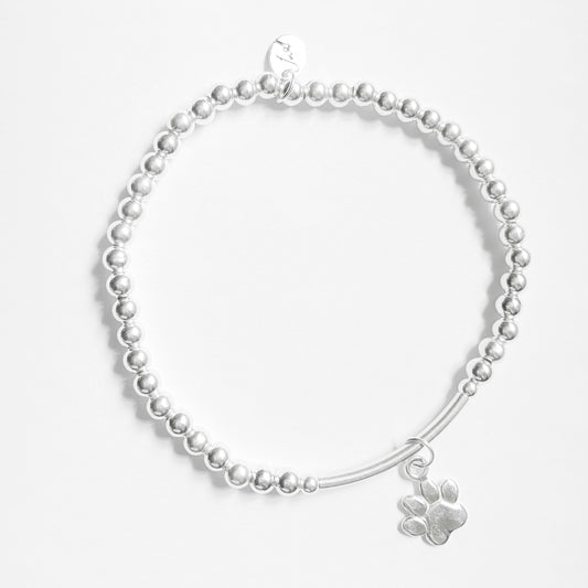 Paw Print Silver Bracelet
