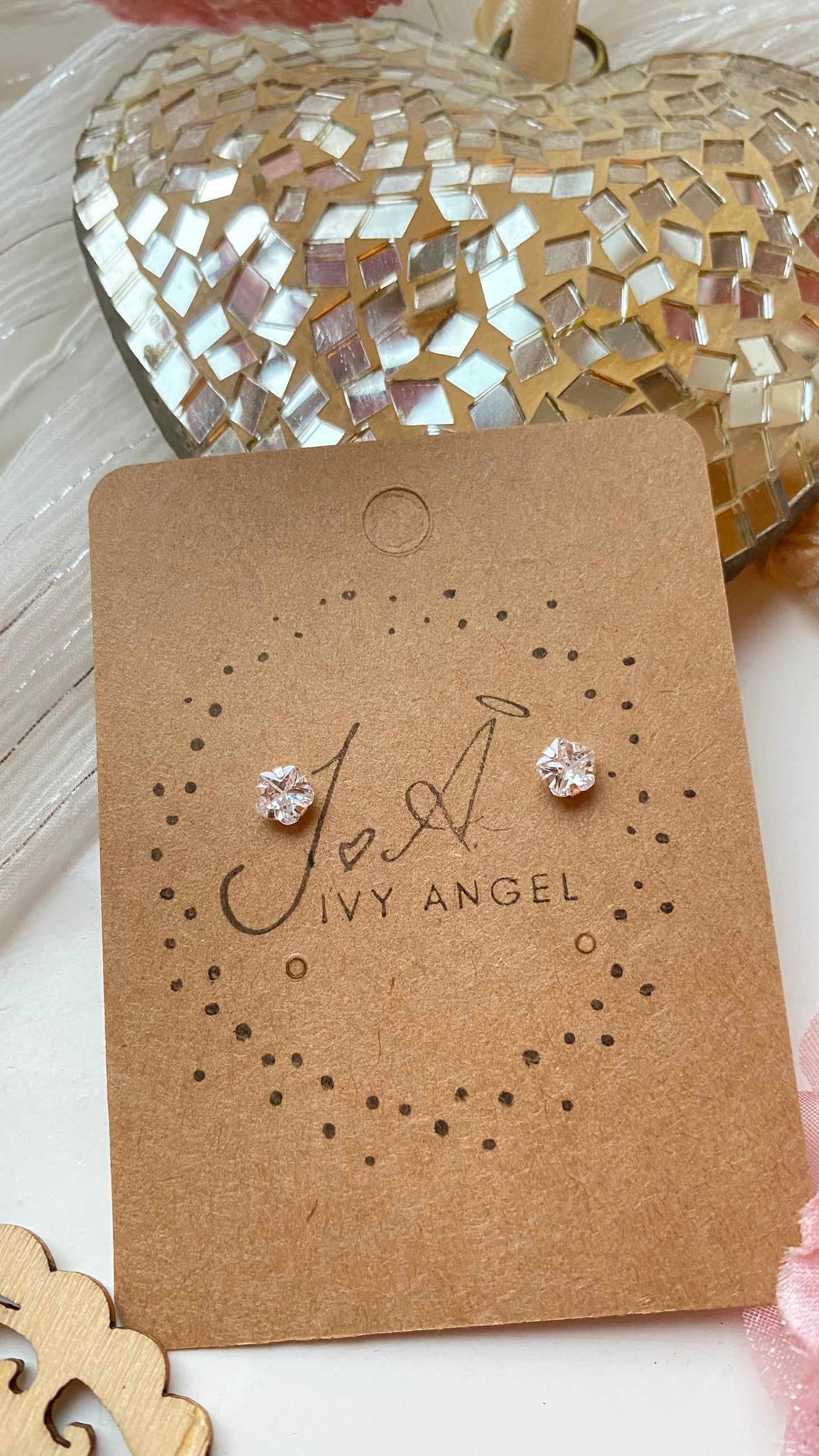 Daisy Stud Earrings ~ CZ