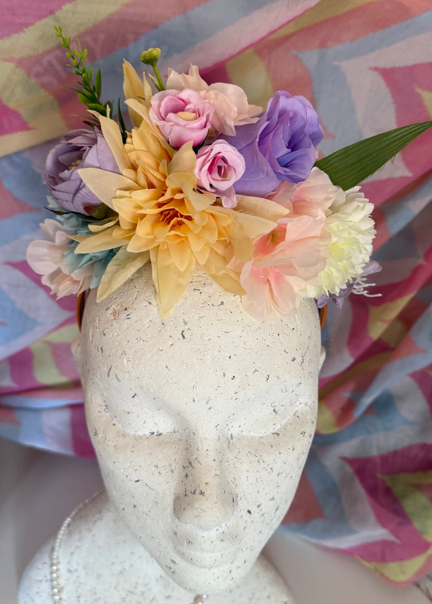 Purple Rose Upcycled Floral Festival Headband | Sustainable Hair Accessory | Handmade Boho Hairband | Eco Friendly Gift for Her