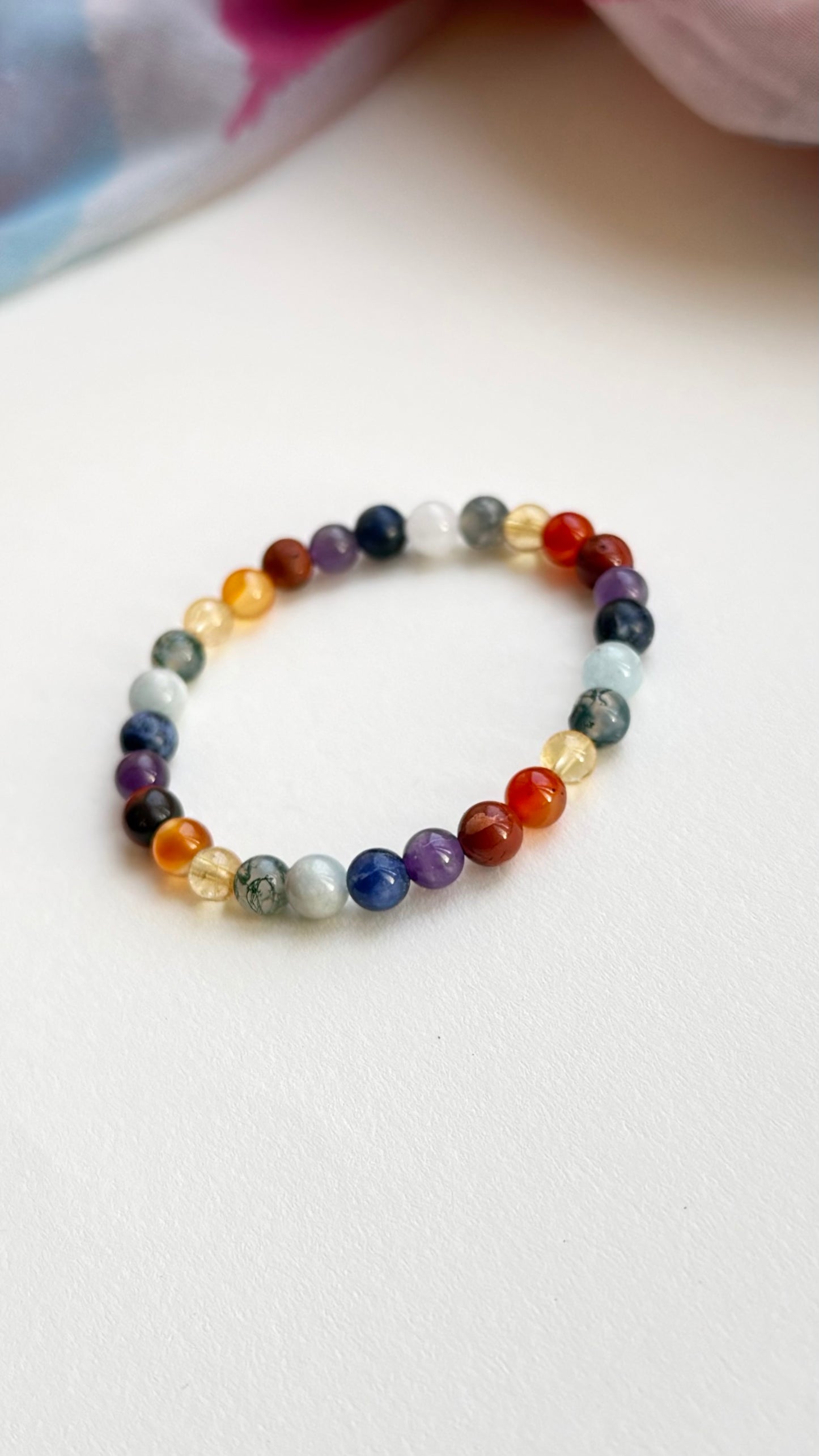 Colourful Chakra Inspired Bead Bracelet