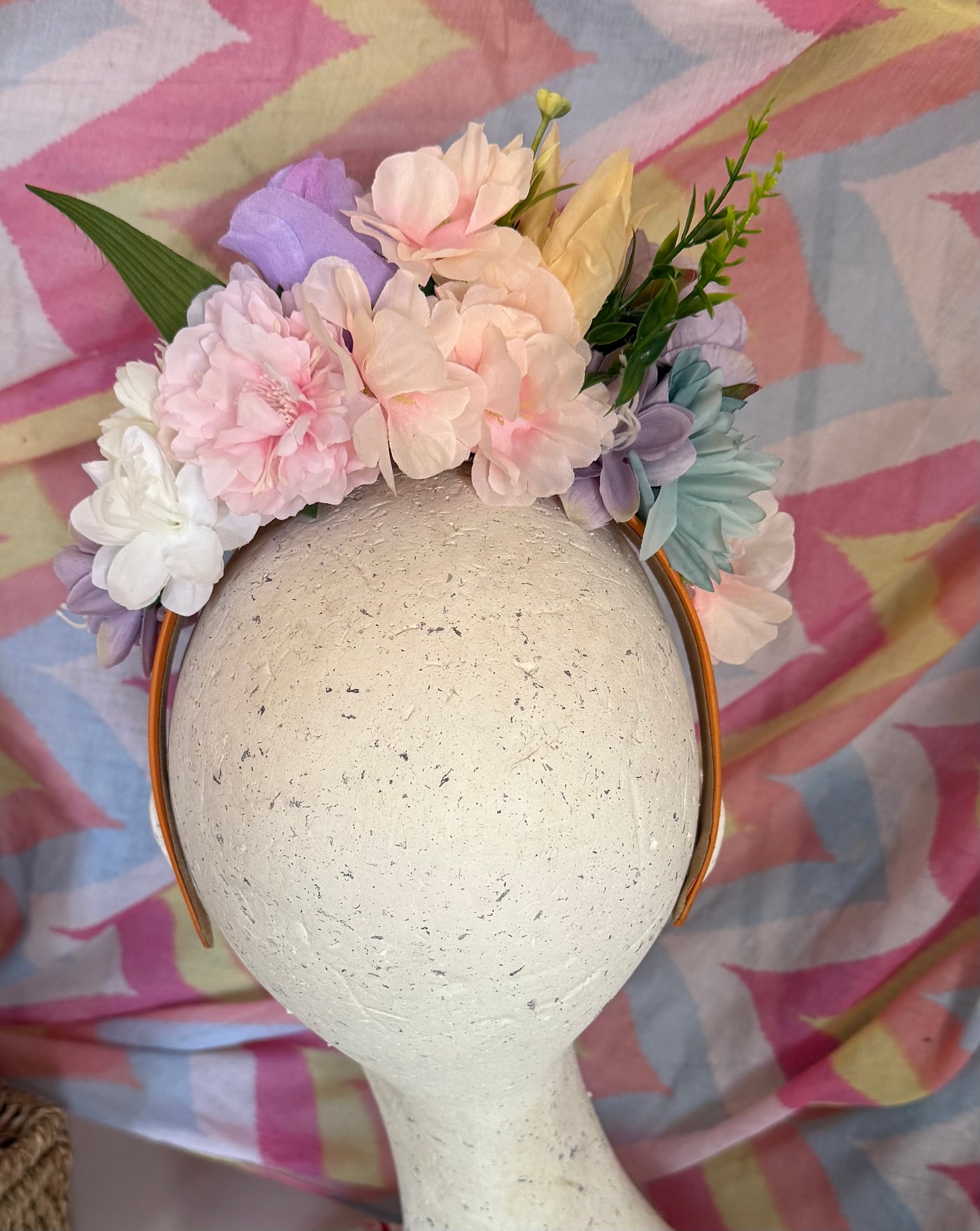 Purple Rose Upcycled Floral Festival Headband | Sustainable Hair Accessory | Handmade Boho Hairband | Eco Friendly Gift for Her