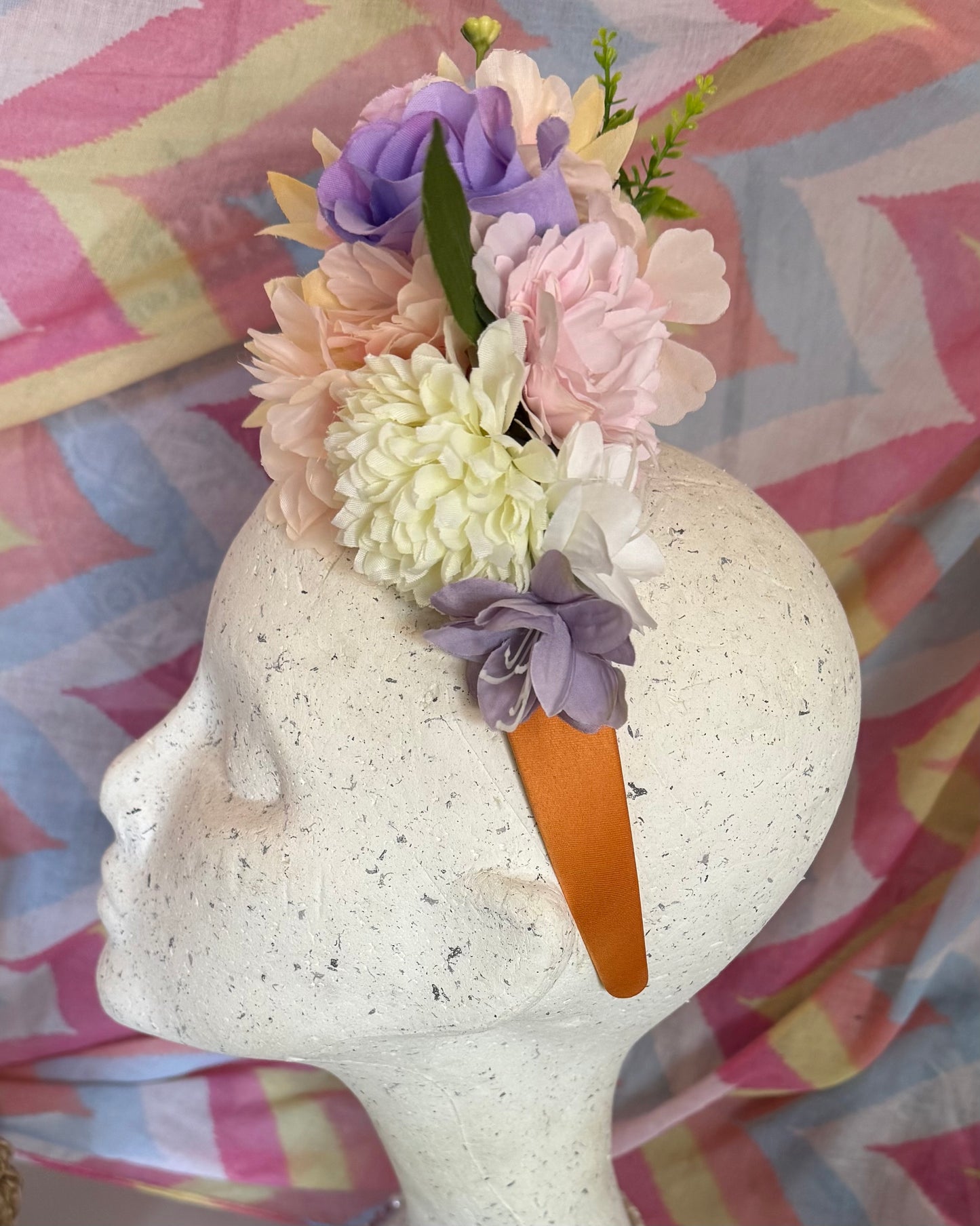 Purple Rose Upcycled Floral Festival Headband | Sustainable Hair Accessory | Handmade Boho Hairband | Eco Friendly Gift for Her