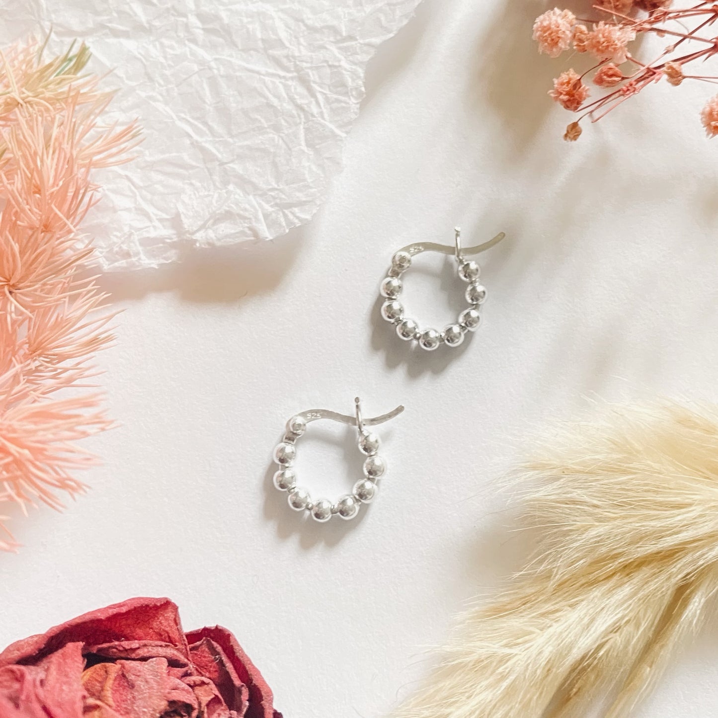 Beaded Hoop Earrings