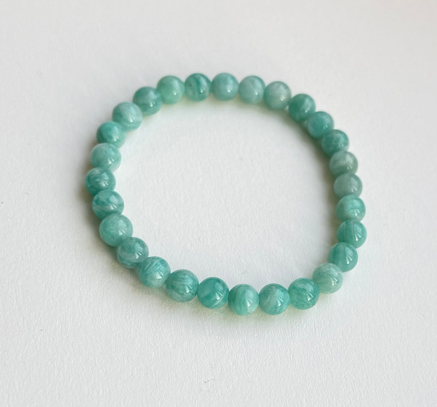 Premium Aqua Amazonite Bead Bracelet