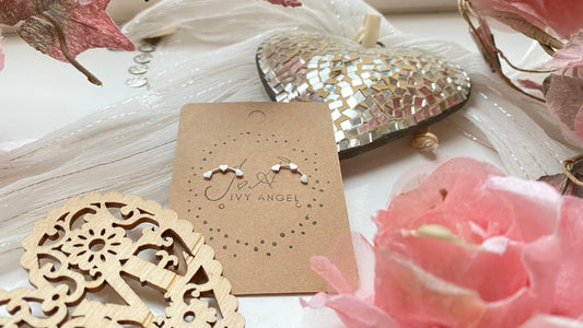Triple Heart Stud Earrings