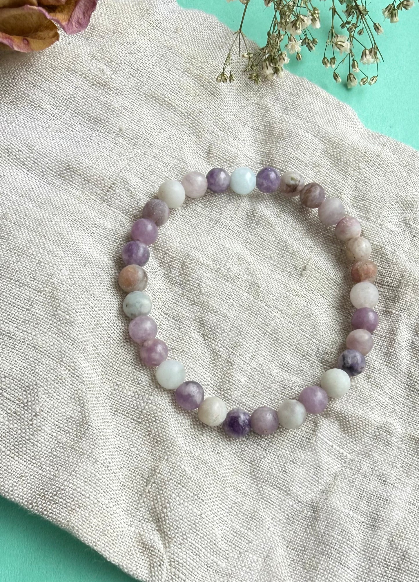 Lilac Jasper & Lepidolite Bracelet