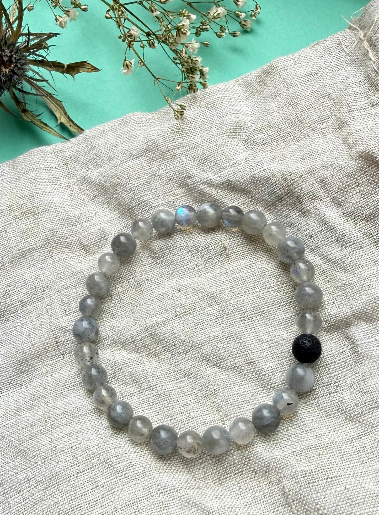 Labradorite Bead Bracelet