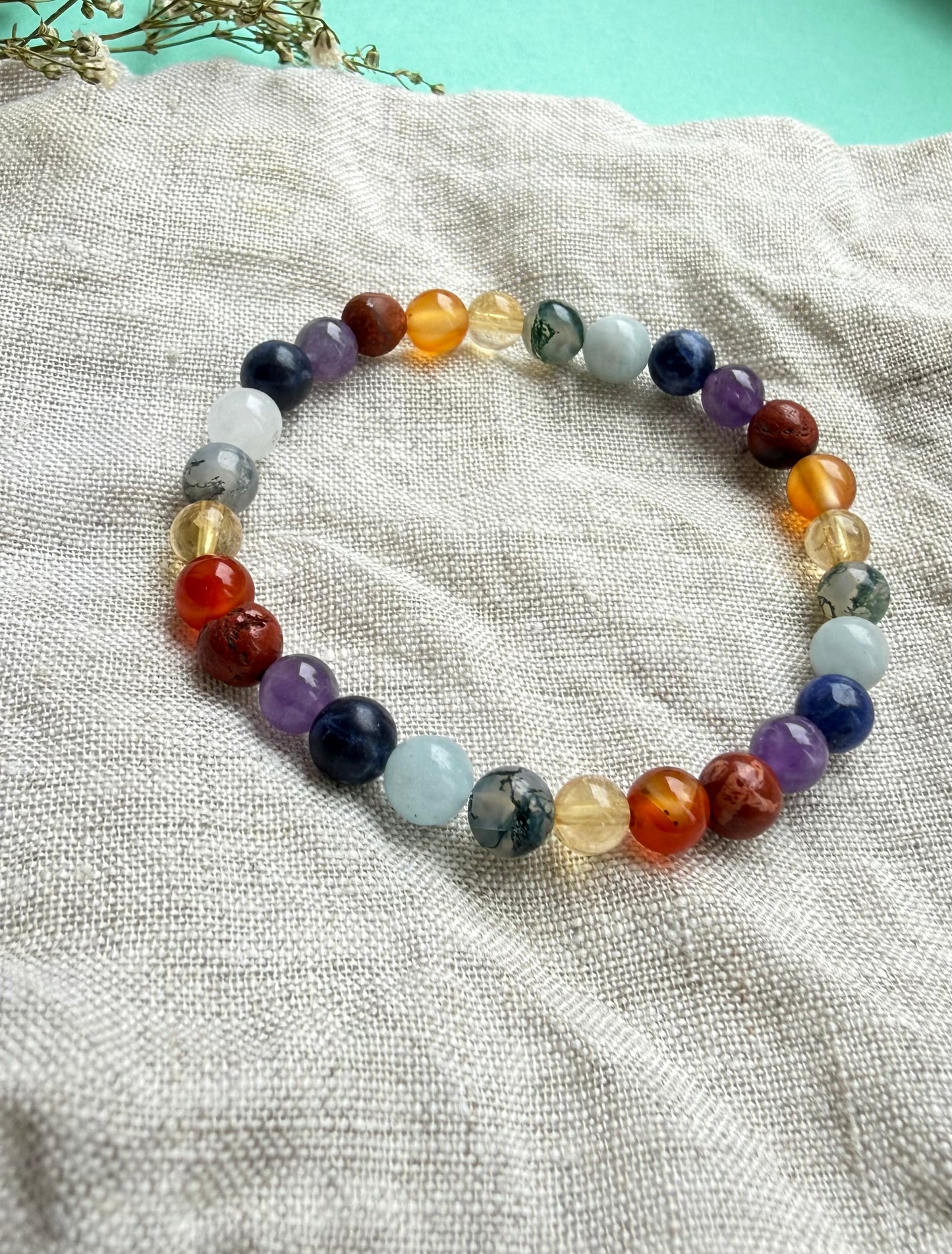 Colourful Chakra Inspired Bead Bracelet