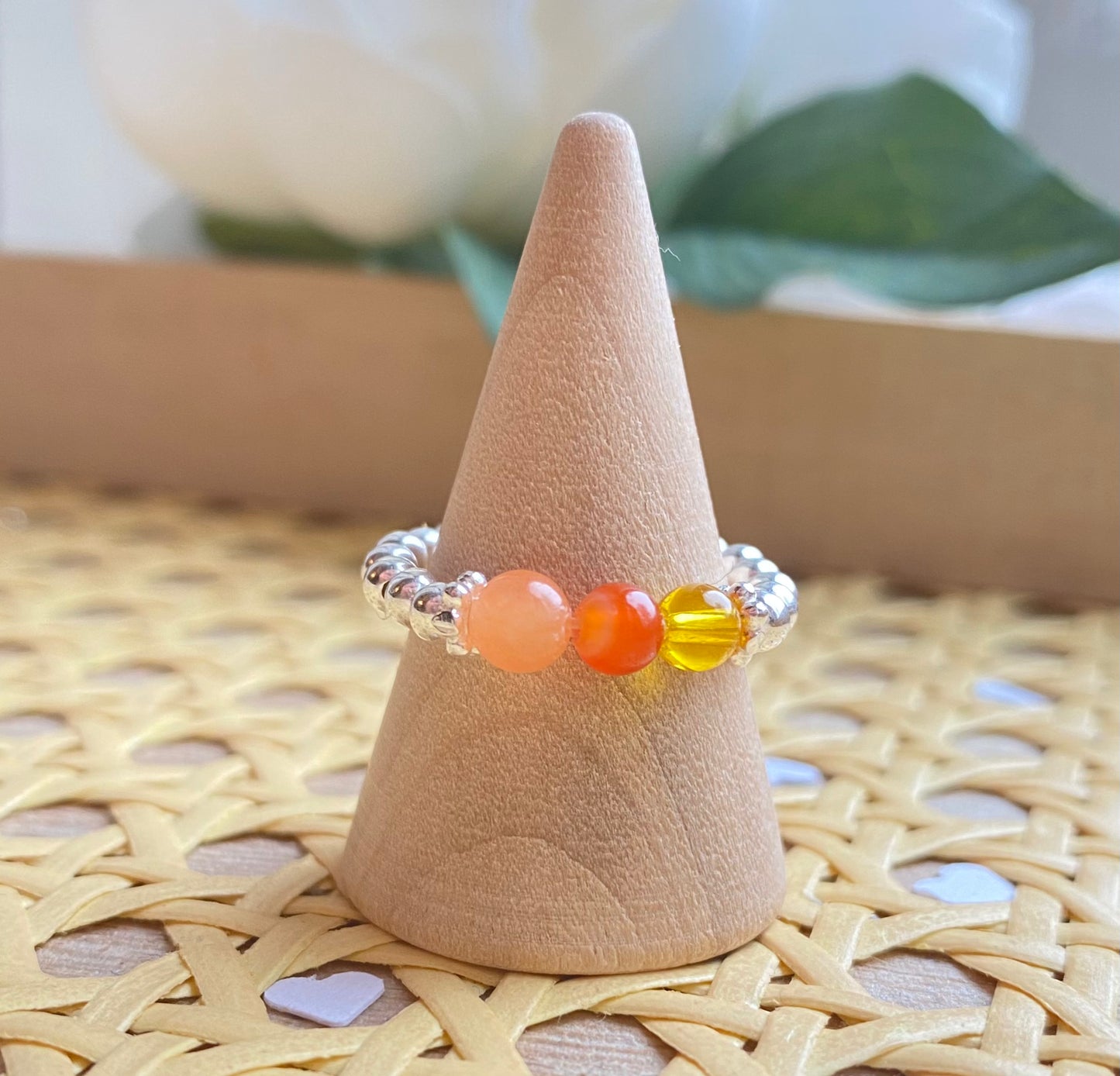 Confidence Crystal Ring - Citrine & Agate