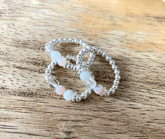 Friendship Crystal Ring - Pink Opal