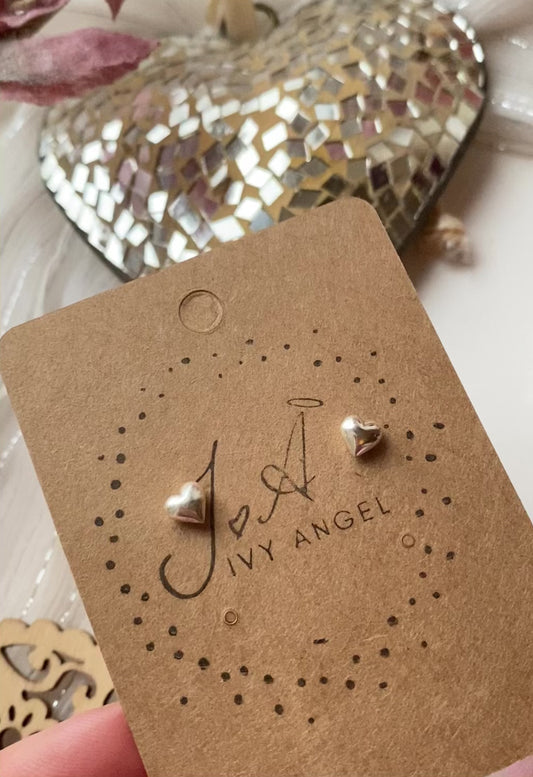 Puff Heart Studs